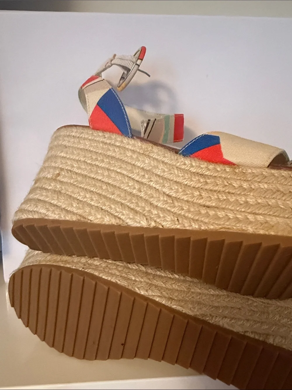 Alice + Olivia Multicolor Patterned Espadrille Wedges